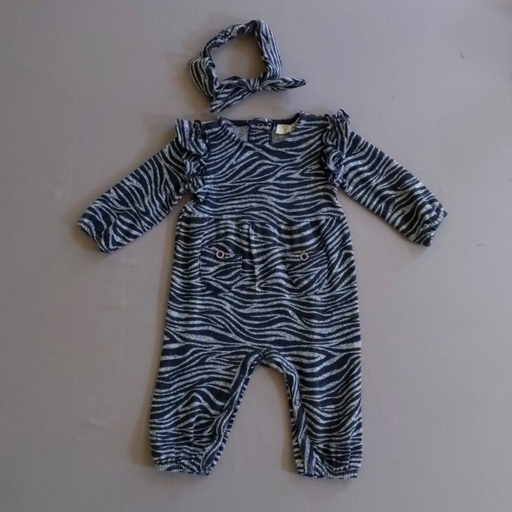 NWOT Jessica Simpson Animal Print Romper 3-6m